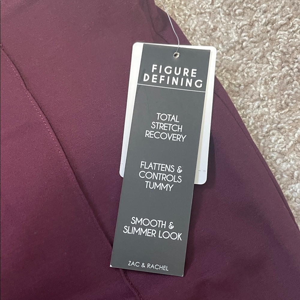 NWT Zac & Rachel Wine Pants - Picture 5 of 7